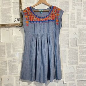 South Main Embroidered Boho Dress